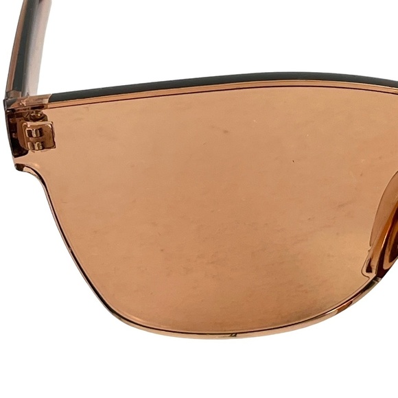 Sunglasses Sun Glasses Women's Shades Rimless Plastic Brown Vacation Summer Pool - Picture 16 of 16